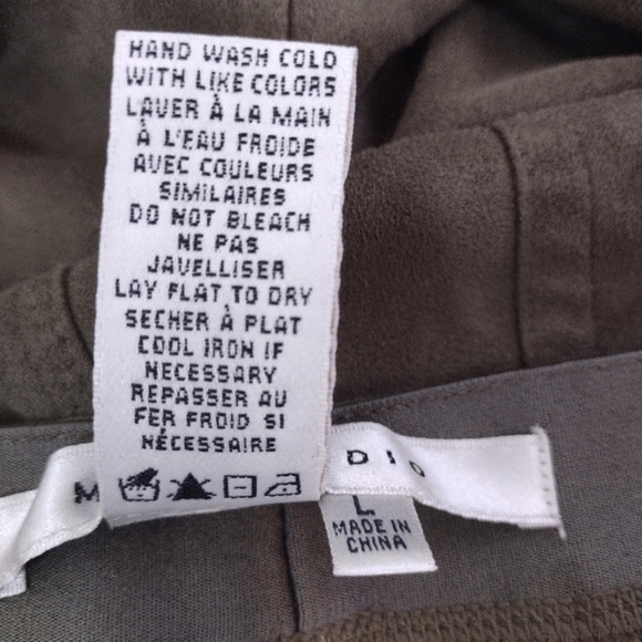 Max Studio women's olive green stretchy pull on leggings size(L) - Picture 5 of 14